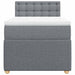 Pat box spring cu saltea, gri deschis, 90x200 cm, textil - WALTI WALTI