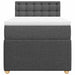 Pat box spring cu saltea, gri închis, 90x200 cm, textil - WALTI WALTI