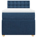 Pat box spring cu saltea, albastru, 90x200 cm, textil - WALTI WALTI