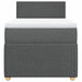 Pat box spring cu saltea, gri închis, 100x200 cm, textil - WALTI WALTI