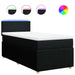 Pat box spring cu saltea, negru, 100x200 cm, textil - WALTI WALTI