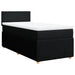 Pat box spring cu saltea, negru, 100x200 cm, textil - WALTI WALTI