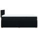 Pat box spring cu saltea, negru, 100x200 cm, textil - WALTI WALTI