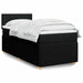 Pat box spring cu saltea, negru, 100x200 cm, textil - WALTI WALTI