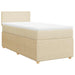 Pat box spring cu saltea, crem, 100x200 cm, textil - WALTI WALTI