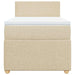 Pat box spring cu saltea, crem, 100x200 cm, textil - WALTI WALTI