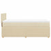 Pat box spring cu saltea, crem, 100x200 cm, textil - WALTI WALTI