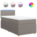 Pat box spring cu saltea, gri taupe, 100x200 cm, textil - WALTI WALTI