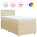 Pat box spring cu saltea, crem, 100x200 cm, textil - WALTI WALTI