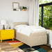 Pat box spring cu saltea, crem, 100x200 cm, textil - WALTI WALTI