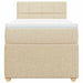Pat box spring cu saltea, crem, 100x200 cm, textil - WALTI WALTI