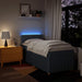Pat box spring cu saltea, albastru, 100x200 cm, textil - WALTI WALTI