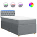 Pat box spring cu saltea, gri deschis, 100x200 cm, textil - WALTI WALTI