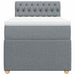 Pat box spring cu saltea, gri deschis, 100x200 cm, textil - WALTI WALTI