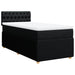 Pat box spring cu saltea, negru, 100x200 cm, textil - WALTI WALTI