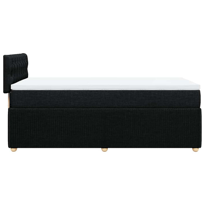 Pat box spring cu saltea, negru, 100x200 cm, textil - WALTI WALTI