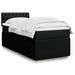 Pat box spring cu saltea, negru, 100x200 cm, textil - WALTI WALTI