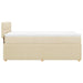 Pat box spring cu saltea, crem, 100x200 cm, textil - WALTI WALTI