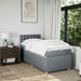 Pat box spring cu saltea, gri deschis, 100x200 cm, textil - WALTI WALTI