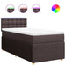 Pat box spring cu saltea, maro închis, 100x200 cm, textil - WALTI WALTI