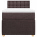 Pat box spring cu saltea, maro închis, 100x200 cm, textil - WALTI WALTI