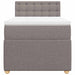 Pat box spring cu saltea, gri taupe, 100x200 cm, textil - WALTI WALTI