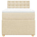 Pat box spring cu saltea, crem, 100x200 cm, textil - WALTI WALTI