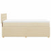 Pat box spring cu saltea, crem, 100x200 cm, textil - WALTI WALTI
