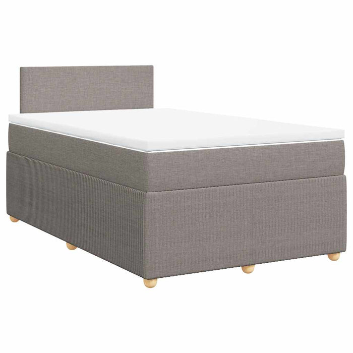 Pat box spring cu saltea, taupe, 120x190 cm material textil - WALTI WALTI