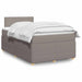 Pat box spring cu saltea, taupe, 120x190 cm material textil - WALTI WALTI