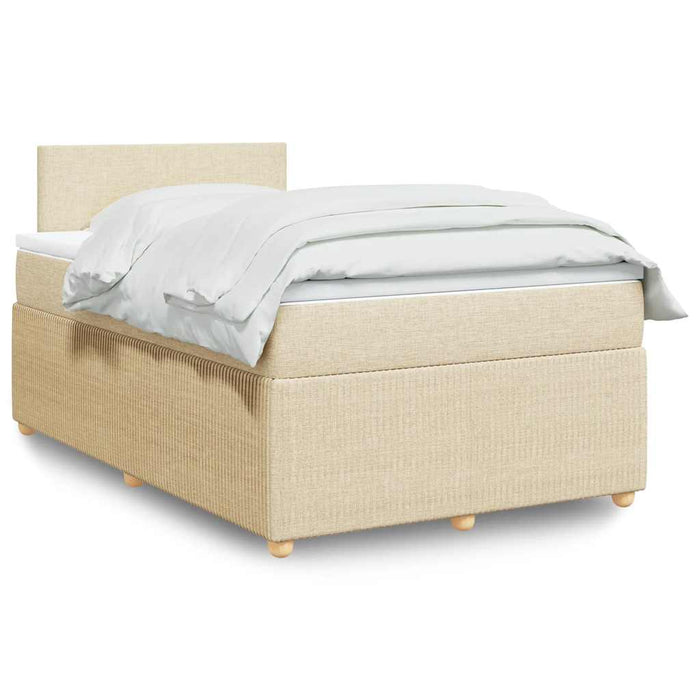 Pat continental cu saltea, crem, 120x190 cm, textil - WALTI WALTI