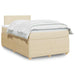 Pat continental cu saltea, crem, 120x190 cm, textil - WALTI WALTI