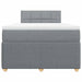 Pat box spring cu saltea, gri deschis, 120x190 cm, textil - WALTI WALTI