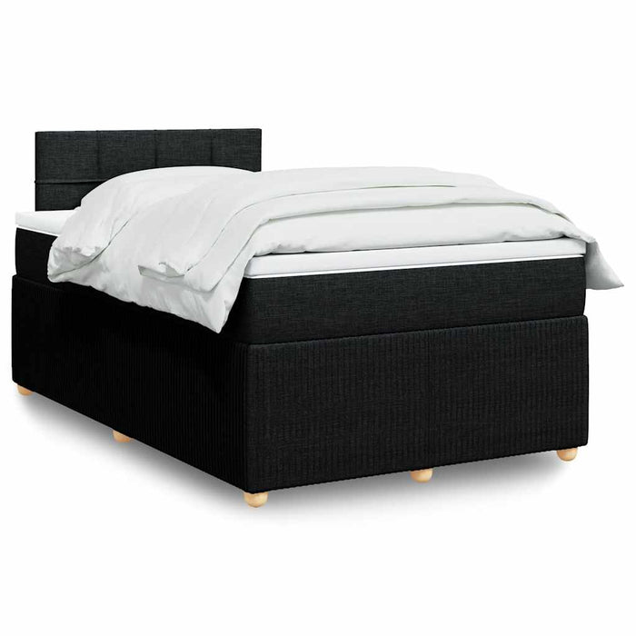 Pat box spring cu saltea, negru, 120x190 cm, catifea - WALTI WALTI