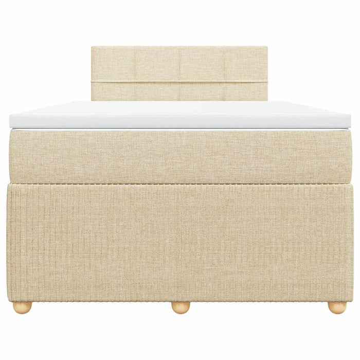 Pat continental cu saltea, crem, 120x190 cm, textil - WALTI WALTI