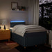 Pat box spring cu saltea, albastru, 120x190 cm, material textil - WALTI WALTI