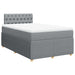 Pat box spring cu saltea, gri deschis, 120x190 cm, textil - WALTI WALTI