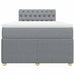 Pat box spring cu saltea, gri deschis, 120x190 cm, textil - WALTI WALTI