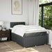 Pat box spring cu saltea, gri închis, 120x190 cm, textil - WALTI WALTI