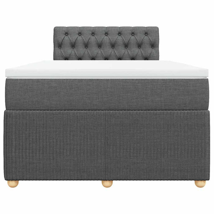 Pat box spring cu saltea, gri închis, 120x190 cm, textil - WALTI WALTI