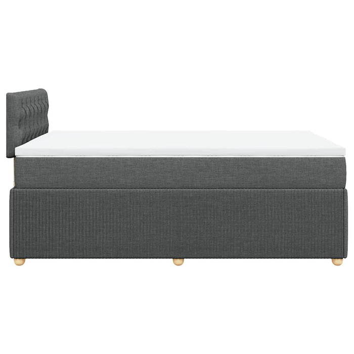 Pat box spring cu saltea, gri închis, 120x190 cm, textil - WALTI WALTI