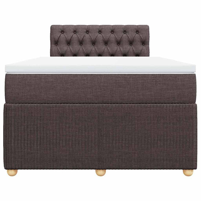 Pat box spring cu saltea, maro închis, 120x190 cm, textil - WALTI WALTI