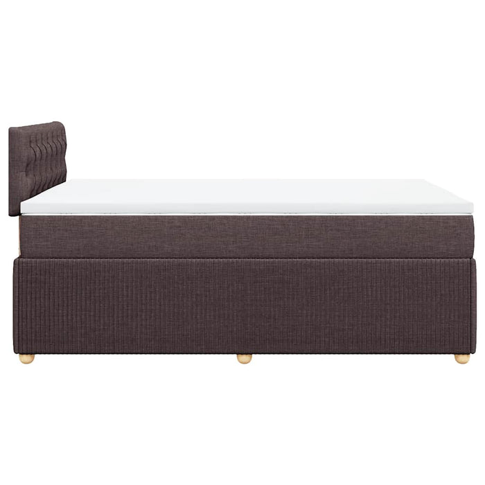 Pat box spring cu saltea, maro închis, 120x190 cm, textil - WALTI WALTI