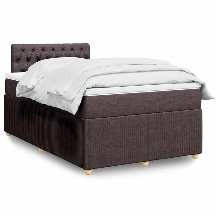 Pat box spring cu saltea, maro închis, 120x190 cm, textil - WALTI WALTI
