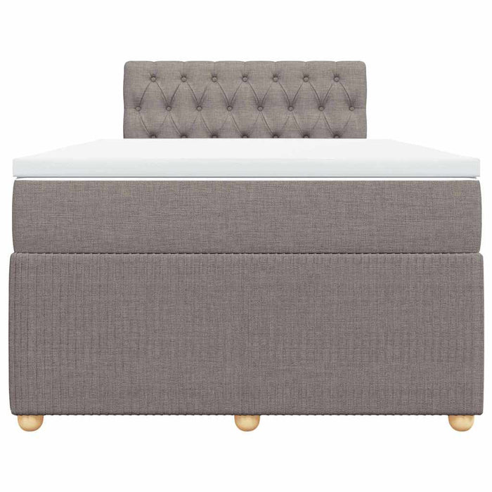 Pat box spring cu saltea, taupe, 120x190 cm material textil - WALTI WALTI
