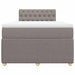 Pat box spring cu saltea, taupe, 120x190 cm material textil - WALTI WALTI