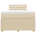 Pat continental cu saltea, crem, 120x190 cm, textil - WALTI WALTI