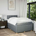Pat box spring cu saltea, gri deschis, 120x190 cm, textil - WALTI WALTI