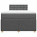 Pat box spring cu saltea, gri închis, 120x190 cm, textil - WALTI WALTI