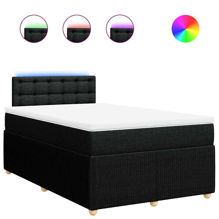 Pat box spring cu saltea, negru, 120x190 cm, catifea - WALTI WALTI
